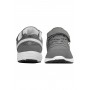 Zapatilla Con Velcro y Cordón Elasticado Gris