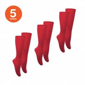 Calcetín Mujer Bamboo Diabético Rojo Mike`s Pack 5