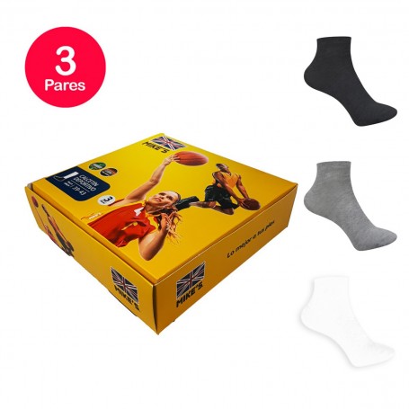 Calcetín Tobillo Hombre Bamboo Pack 3
