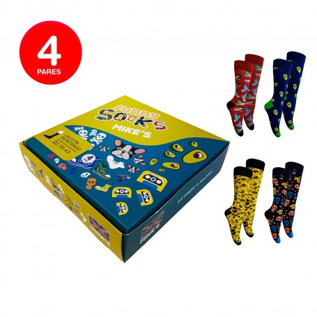 Calcetin Funny Diseño Mike`s Pack 4