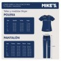 Polera Mujer Jean Mike's Antifluido Uniformes Clínicos