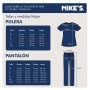 Pantalón Mujer Azul Mike's Antifluido Uniformes Clínicos M2