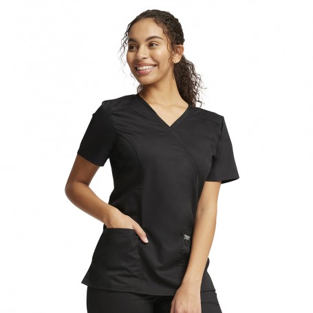 POLERA CLÍNICA MUJER CHEROKEE REVOLUTION WW610 BLACK