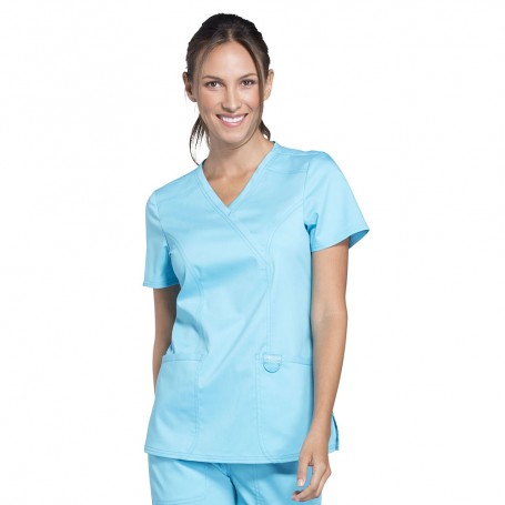POLERA CLÍNICA MUJER CHEROKEE REVOLUTION WW610 TURQUOISE