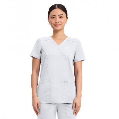 POLERA CLÍNICA MUJER CHEROKEE REVOLUTION WW610 WHITE