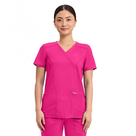 POLERA CLÍNICA MUJER CHEROKEE REVOLUTION WW610 ELECTRIC PINK