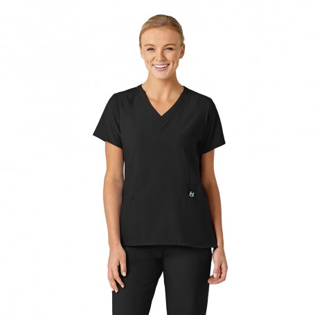 POLERA CLÍNICA MUJER WONDERWINK 6155 BLACK
