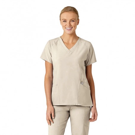 POLERA CLÍNICA MUJER WONDERWINK 6155 KHAKI