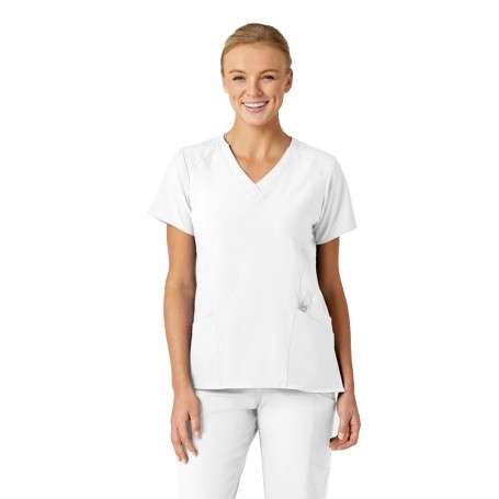 POLERA CLÍNICA MUJER WONDERWINK 6155 WHITE