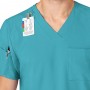 POLERA CLÍNICA HOMBRE WONDERWINK 6355 TEAL BLUE