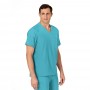 POLERA CLÍNICA HOMBRE WONDERWINK 6355 TEAL BLUE