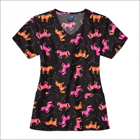 POLERA CLÍNICA MUJER ZOE-CHLOE Z12213SKYD ESTAMPADA