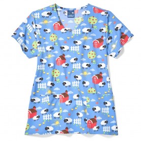 POLERA CLÍNICA MUJER ZOE-CHLOE Z12213SHPP ESTAMPADA