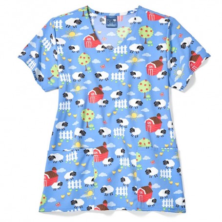 POLERA CLÍNICA MUJER ZOE-CHLOE Z12213SHPP ESTAMPADA