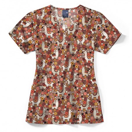 POLERA CLÍNICA MUJER ZOE-CHLOE Z12213ALPL ESTAMPADA