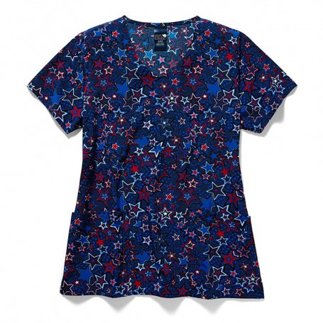 POLERA CLÍNICA MUJER ZOE-CHLOE Z12213RWBM ESTAMPADA