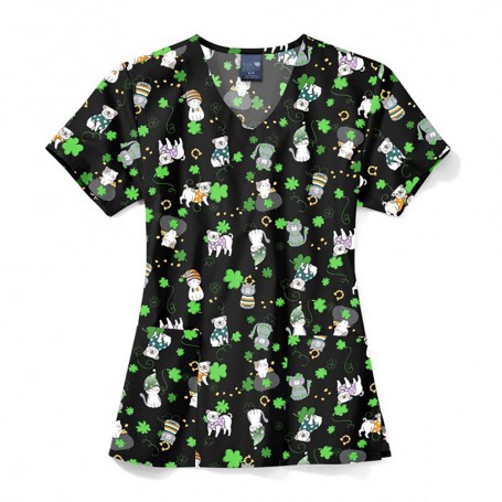 POLERA CLÍNICA MUJER ZOE-CHLOE Z12213HGLY ESTAMPADA