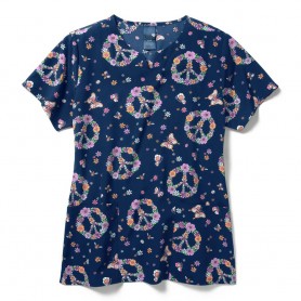 POLERA CLÍNICA MUJER ZOE-CHLOE Z16213GVYG ESTAMPADA