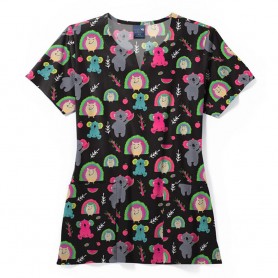 POLERA CLÍNICA MUJER ZOE-CHLOE Z16213SPMK ESTAMPADA