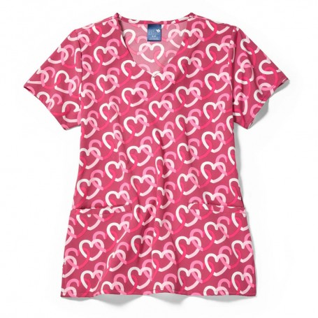 POLERA CLÍNICA MUJER ZOE-CHLOE Z18213HTLK ESTAMPADA