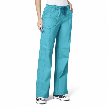 PANTALÓN MUJER CARGO WINK FLEX 5108 AQUA