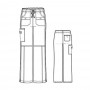 PANTALÓN MUJER CARGO WINK FLEX 5108 AQUA
