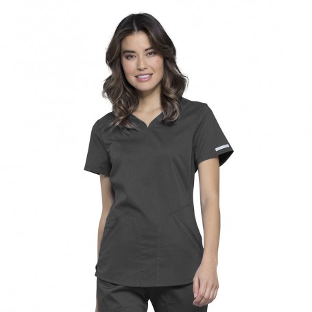 POLERA CLÍNICA MUJER CHEROKEE REVOLUTION WW601 PEWTER