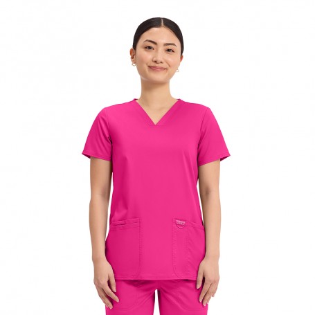 POLERA CLÍNICA MUJER CHEROKEE REVOLUTION WW620 ELECTRIC PINK