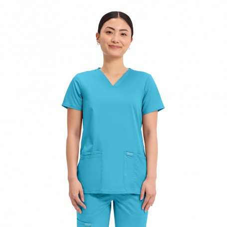 POLERA CLÍNICA MUJER CHEROKEE REVOLUTION WW620 TURQUOISE