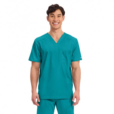 POLERA CLÍNICA HOMBRE CHEROKEE REVOLUTION WW690 TEAL BLUE