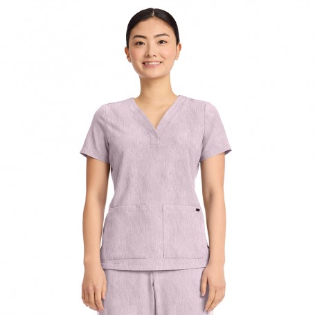 POLERA MUJER CON CUELLO EN Y HH751 PINK PEARL