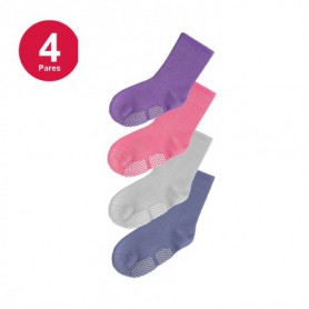 Calcetín Bebé Niña Bamboo Antideslizante Mike`s Pack 4