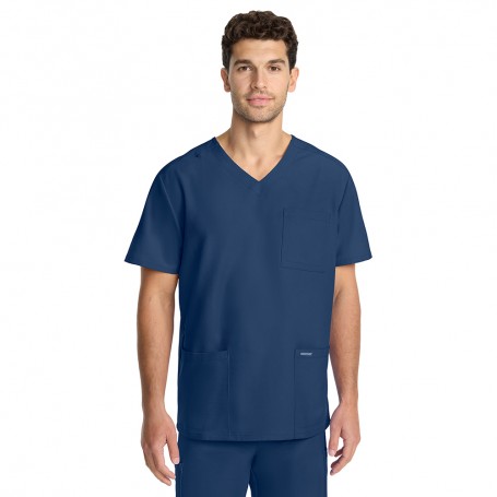 POLERA CLÍNICA HOMBRE CUELLO EN V CK783A NAVY