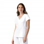 BLUSA CLÍNICA MUJER ESCOTE V 6266 WHITE