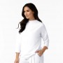 BLUSA CLÍNICA MUJER MANGA 3/4 ESCOTE ALTO 6366 WHITE