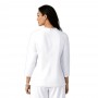 BLUSA CLÍNICA MUJER MANGA 3/4 ESCOTE ALTO 6366 WHITE