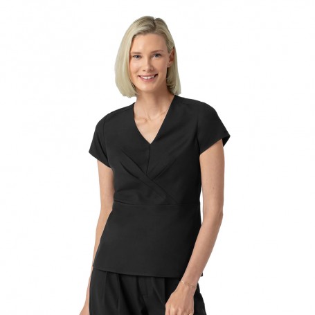 BLUSA CLÍNICA MUJER ESCOTE V 6266 BLACK