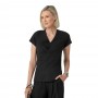 BLUSA CLÍNICA MUJER ESCOTE V 6266 BLACK