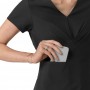 BLUSA CLÍNICA MUJER ESCOTE V 6266 BLACK