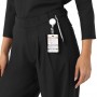PANTALÓN CLÍNICO PLISADO MUJER PIERNA ANCHA 5266 BLACK