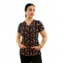 POLERA CLÍNICA MUJER ESTAMPADA MIKE’S ANTIFLUIDO CORAZON