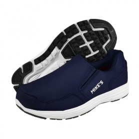 ZAPATO ZAPATILLA SLIP ON CUERO AZUL SUELA BLANCA