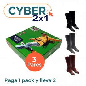 Calcetín Hombre Diabético Cobre Bamboo Pack 3