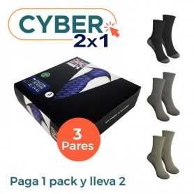 Calcetín Hombre Cobre Bamboo Pack 3