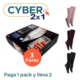 Calcetín Diabético Mujer Cobre y Bamboo Pack 3