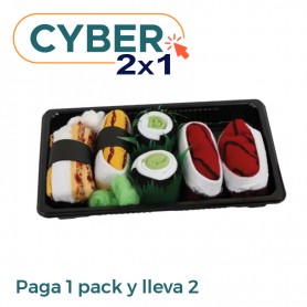 Calcetínes Divertidos Caja Sushi Unisex Pack 3