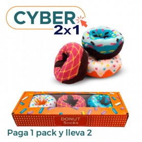 Calcetines Divertidos Donuts Unisex Pack 3