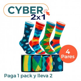 Calcetines Colores Unisex Pack 4