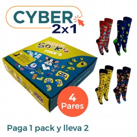 Calcetin Funny Diseño Mike`s Pack 4