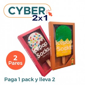 Calcetines Divertidos Paleta Helado Unisex Pack 2